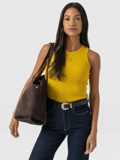 T-shirts & Tanks|Saint and Sofia Nova Racer Vest - Mustard