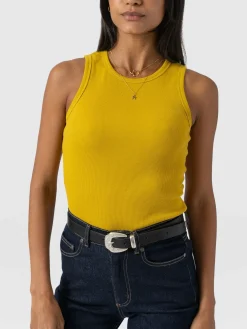 T-shirts & Tanks|Saint and Sofia Nova Racer Vest - Mustard