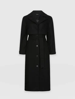 Coats & Jackets|Saint and Sofia Odette Coat - Black