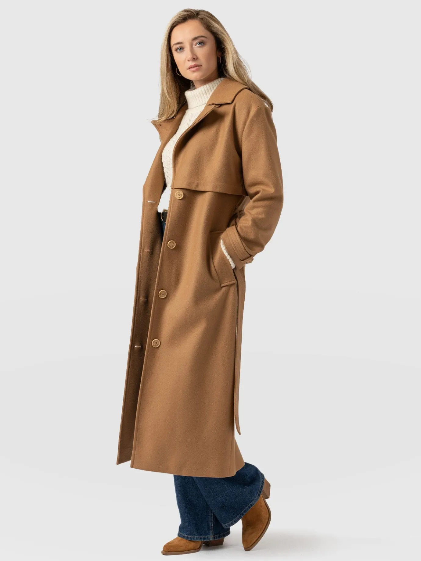 Coats & Jackets|Saint and Sofia Odette Coat - Camel