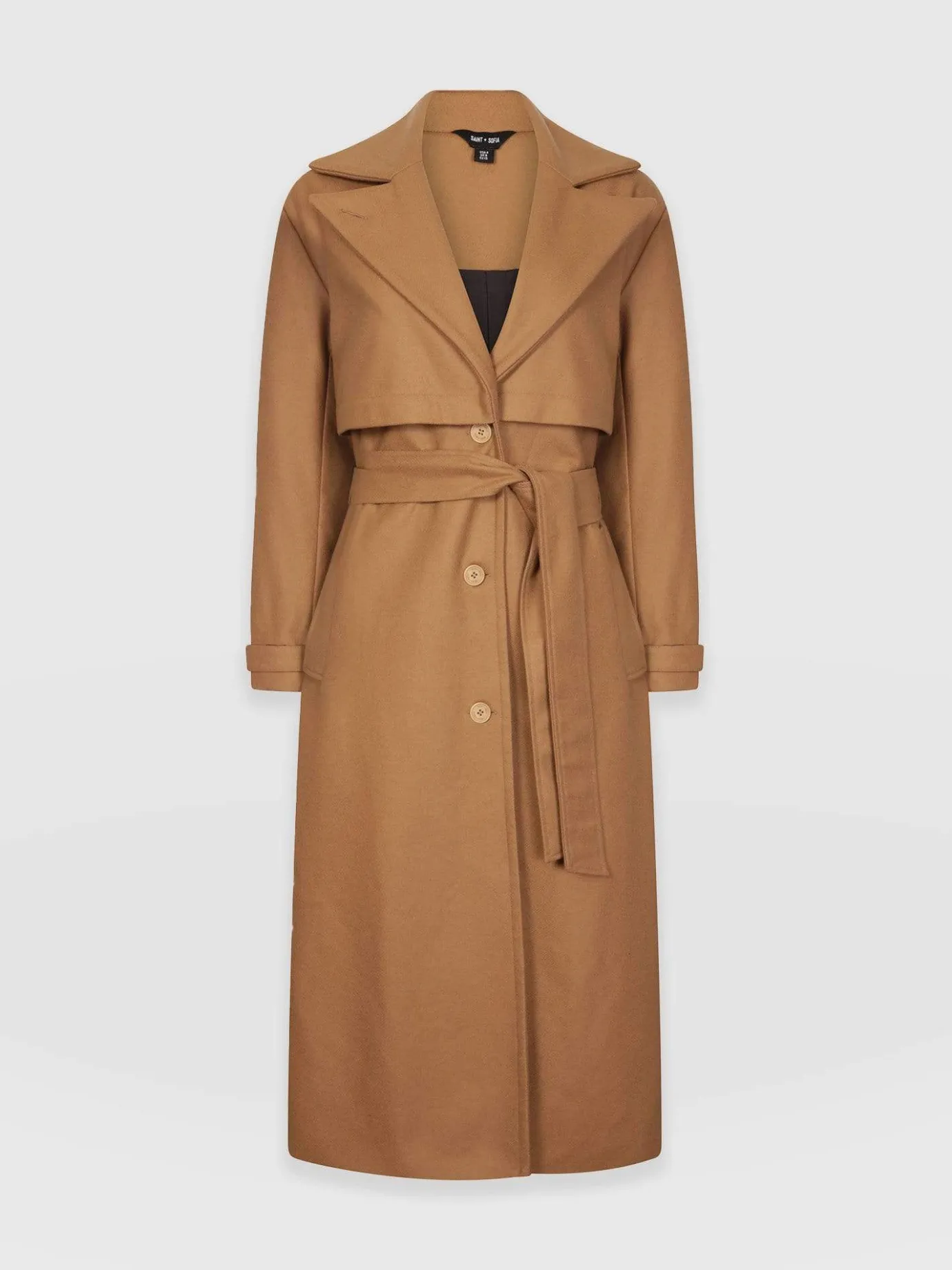Coats & Jackets|Saint and Sofia Odette Coat - Camel