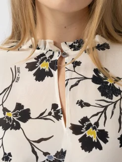 T-shirts & Tanks|Saint and Sofia Olivia Blouse - White Spring Floral