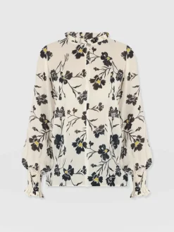 T-shirts & Tanks|Saint and Sofia Olivia Blouse - White Spring Floral
