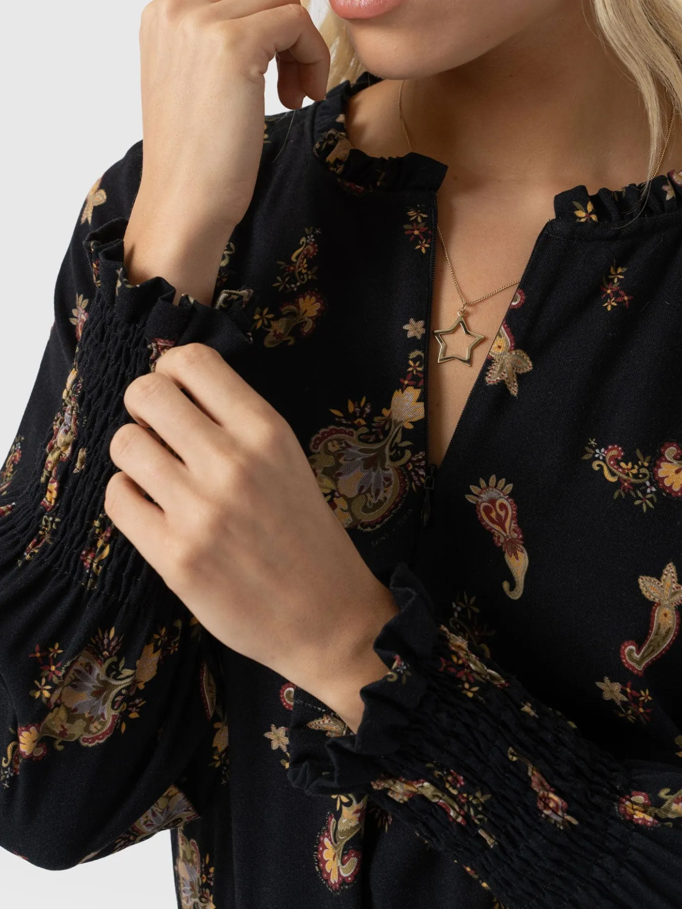 Dresses|Saint and Sofia Olivia Zip Up Dress - Highland Paisley