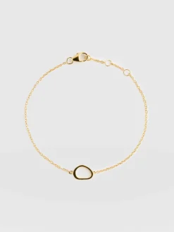 Gold Jewelry|Jewelry|Saint and Sofia Organic Open Oval Bracelet - Gold
