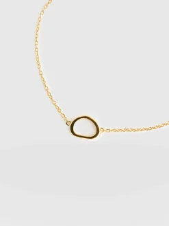 Gold Jewelry|Jewelry|Saint and Sofia Organic Open Oval Bracelet - Gold
