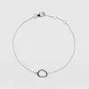 Silver Jewelry|Bracelets|Saint and Sofia Organic Open Oval Bracelet - Silver