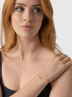 Silver Jewelry|Bracelets|Saint and Sofia Organic Open Oval Bracelet - Silver