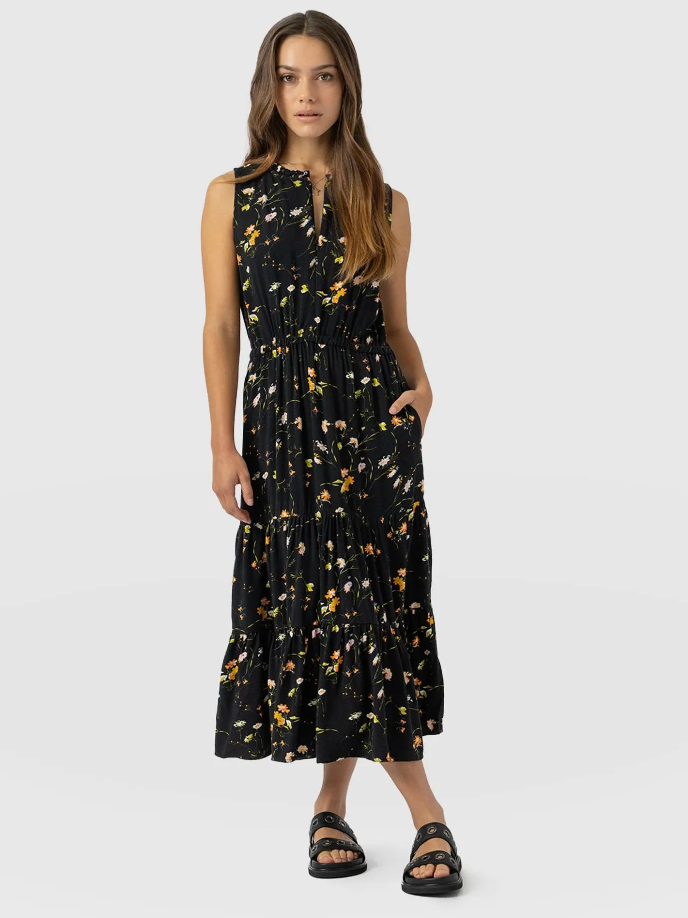 Dresses|Saint and Sofia Orla Dress - Black Floral
