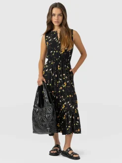 Dresses|Saint and Sofia Orla Dress - Black Floral