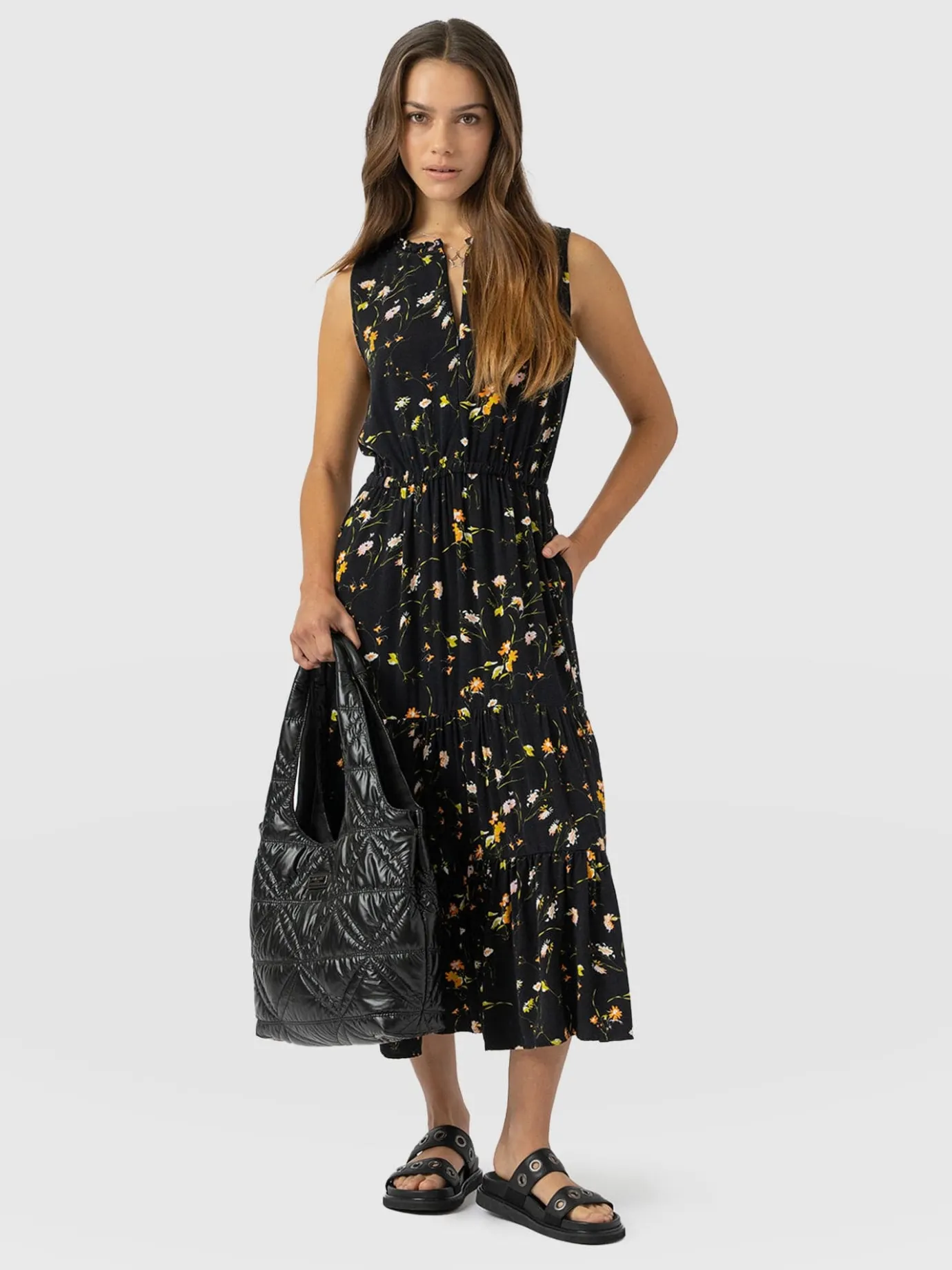 Dresses|Saint and Sofia Orla Dress - Black Floral