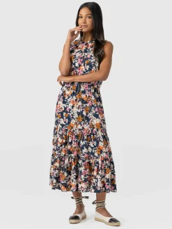 Dresses|Saint and Sofia Orla Dress - Navy Cream Floral