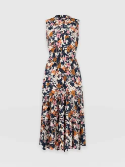 Dresses|Saint and Sofia Orla Dress - Navy Cream Floral