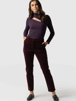 Pants|Saint and Sofia Palmer Pant Corduroy - Plum