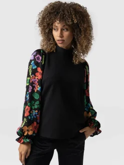 T-shirts & Tanks|Saint and Sofia Penny Puff Sleeve Long Sleeve - Pop Floral