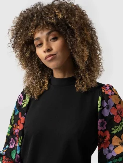 T-shirts & Tanks|Saint and Sofia Penny Puff Sleeve Long Sleeve - Pop Floral