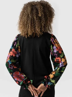 T-shirts & Tanks|Saint and Sofia Penny Puff Sleeve Long Sleeve - Pop Floral