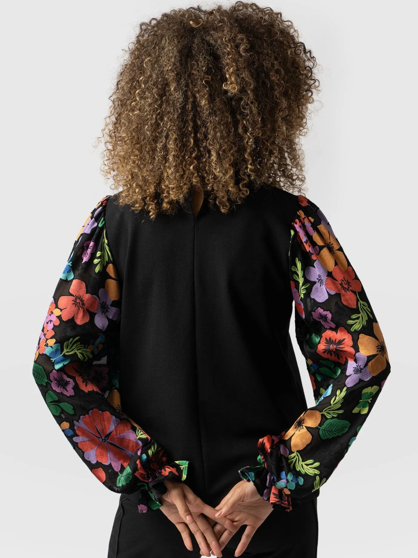 T-shirts & Tanks|Saint and Sofia Penny Puff Sleeve Long Sleeve - Pop Floral