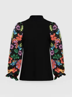 T-shirts & Tanks|Saint and Sofia Penny Puff Sleeve Long Sleeve - Pop Floral