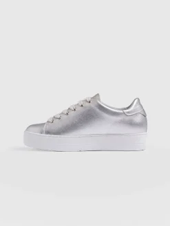 Sneakers|Shoes|Saint and Sofia Portland Sneaker - Silver