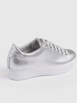 Sneakers|Shoes|Saint and Sofia Portland Sneaker - Silver