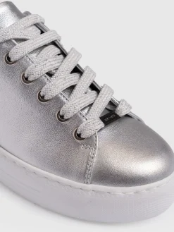 Sneakers|Shoes|Saint and Sofia Portland Sneaker - Silver