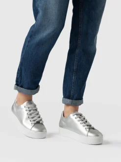 Sneakers|Shoes|Saint and Sofia Portland Sneaker - Silver