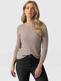Knitwear|Sweaters|Saint and Sofia Primrose Knit Sweater - Malt