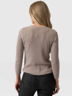 Knitwear|Sweaters|Saint and Sofia Primrose Knit Sweater - Malt