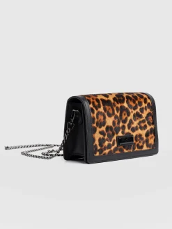 Accessories|Cross Body Bags|Saint and Sofia Primrose Wallet on Chain - Leopard