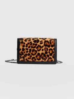 Accessories|Cross Body Bags|Saint and Sofia Primrose Wallet on Chain - Leopard