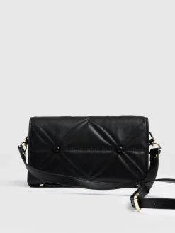 Accessories|Cross Body Bags|Saint and Sofia Quilted Keira Cross Body Bag - Black