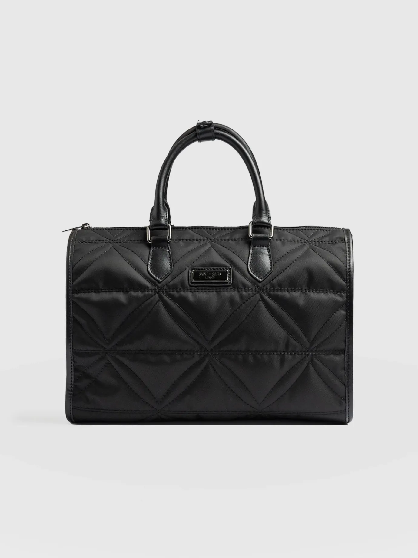 Accessories|Shoulder Bags|Saint and Sofia Quilted Maeve Duffle Bag - Black
