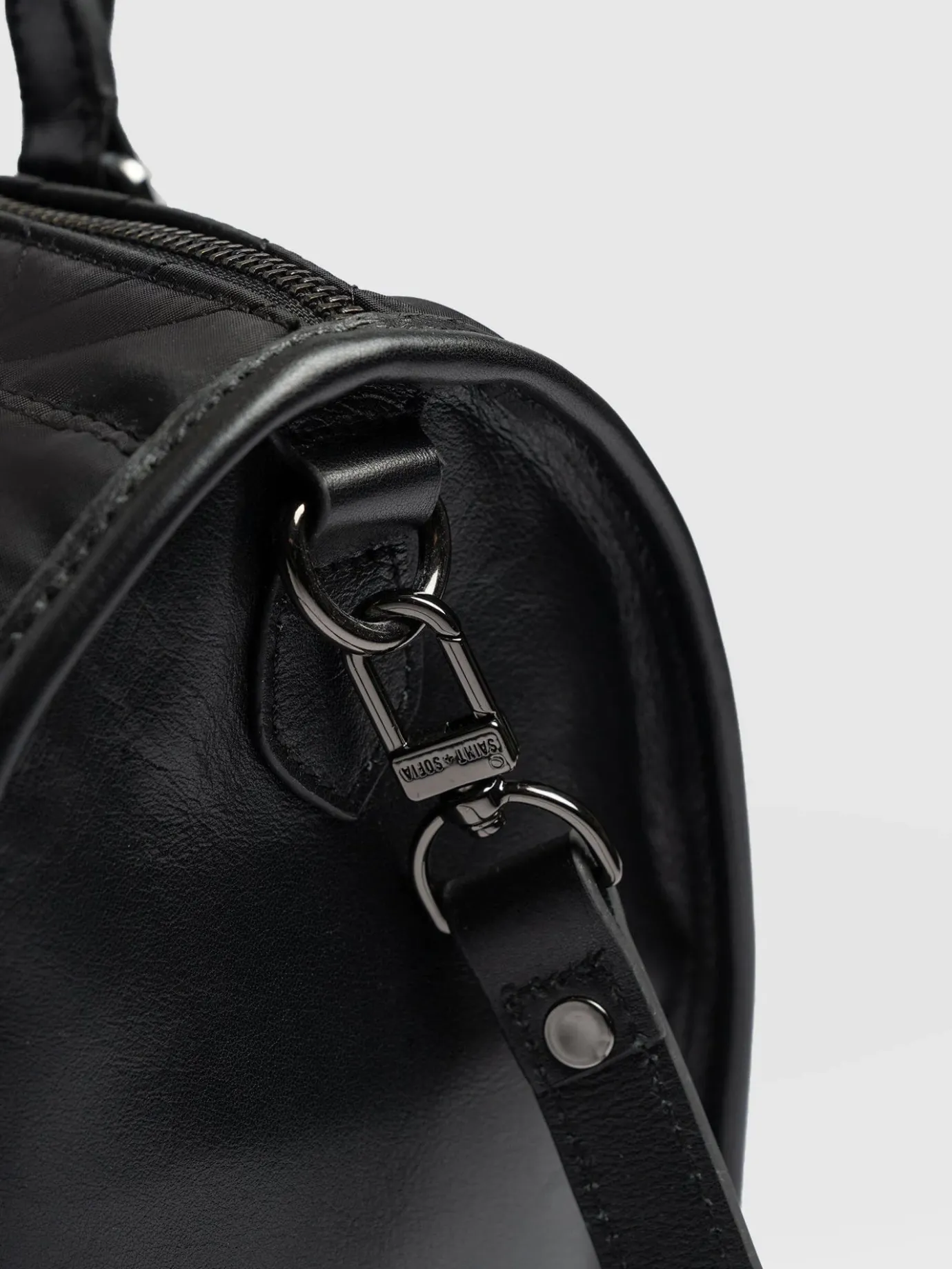 Accessories|Shoulder Bags|Saint and Sofia Quilted Maeve Duffle Bag - Black