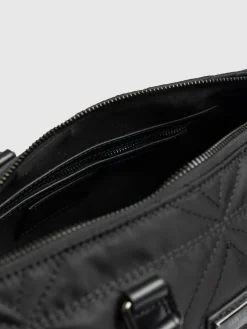 Accessories|Shoulder Bags|Saint and Sofia Quilted Maeve Duffle Bag - Black
