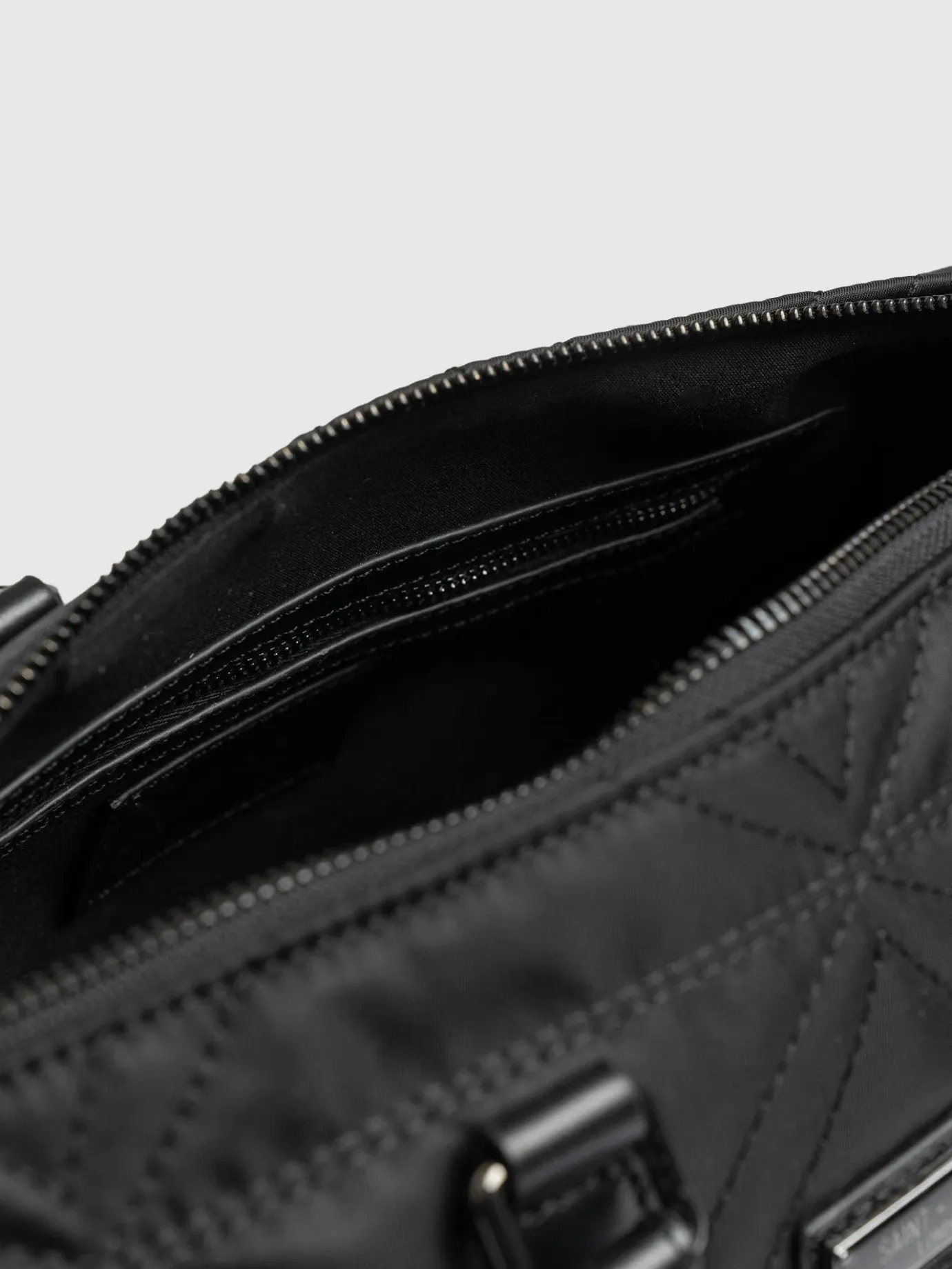 Accessories|Shoulder Bags|Saint and Sofia Quilted Maeve Duffle Bag - Black