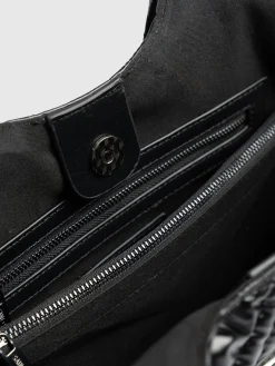 Shoulder Bags|Tote Bags|Saint and Sofia Quilted Stella Shoulder Tote Bag - Black