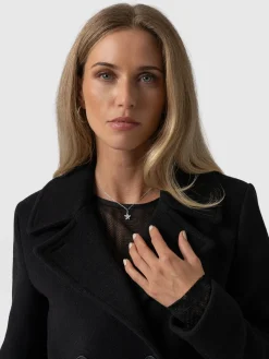 Coats & Jackets|Saint and Sofia Quinn Pea Coat - Black