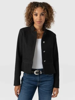 Coats & Jackets|Saint and Sofia Ramone Jacket - Zebra Jacquard