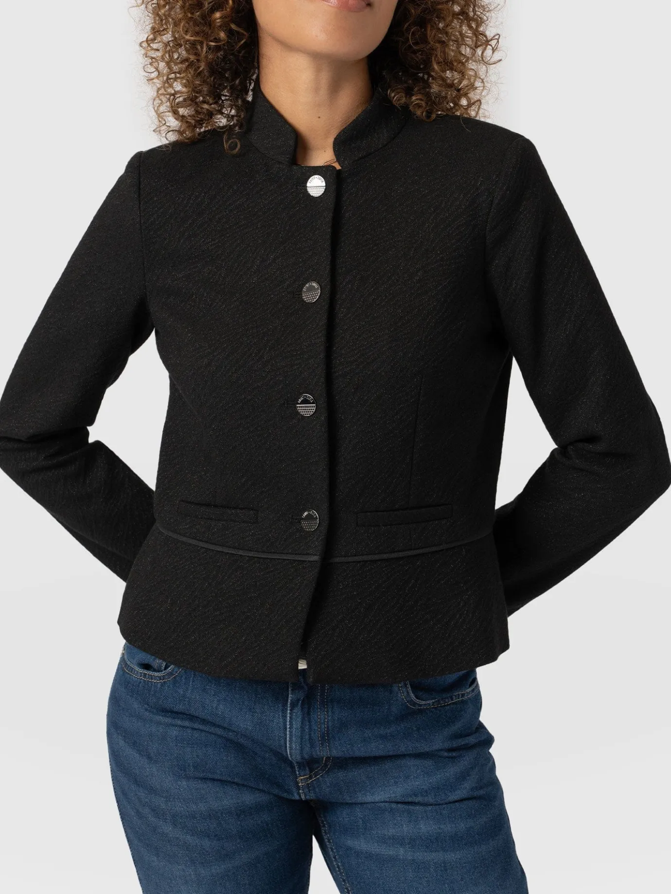 Coats & Jackets|Saint and Sofia Ramone Jacket - Zebra Jacquard