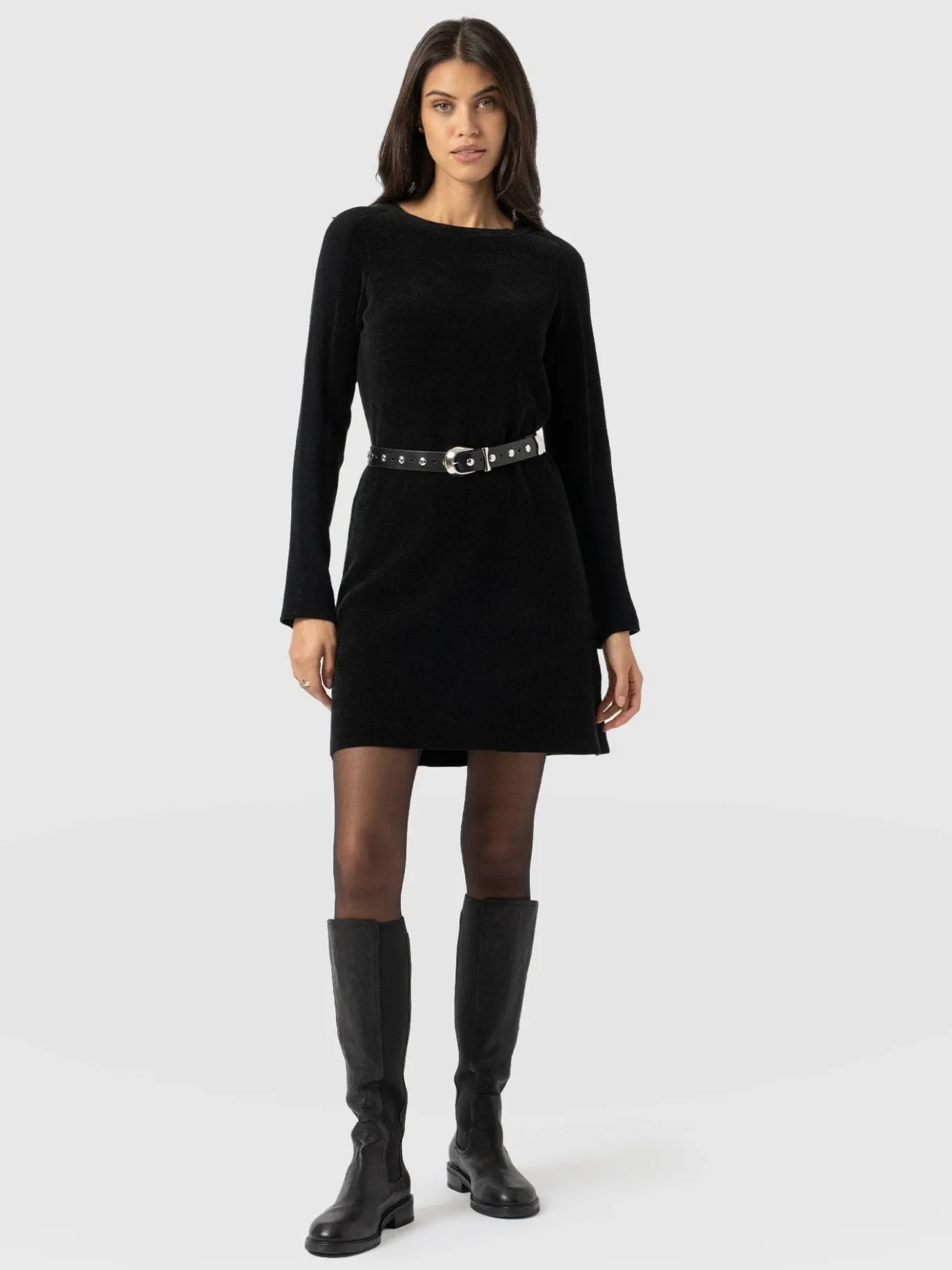 Dresses|Saint and Sofia Raya Knit Dress - Black