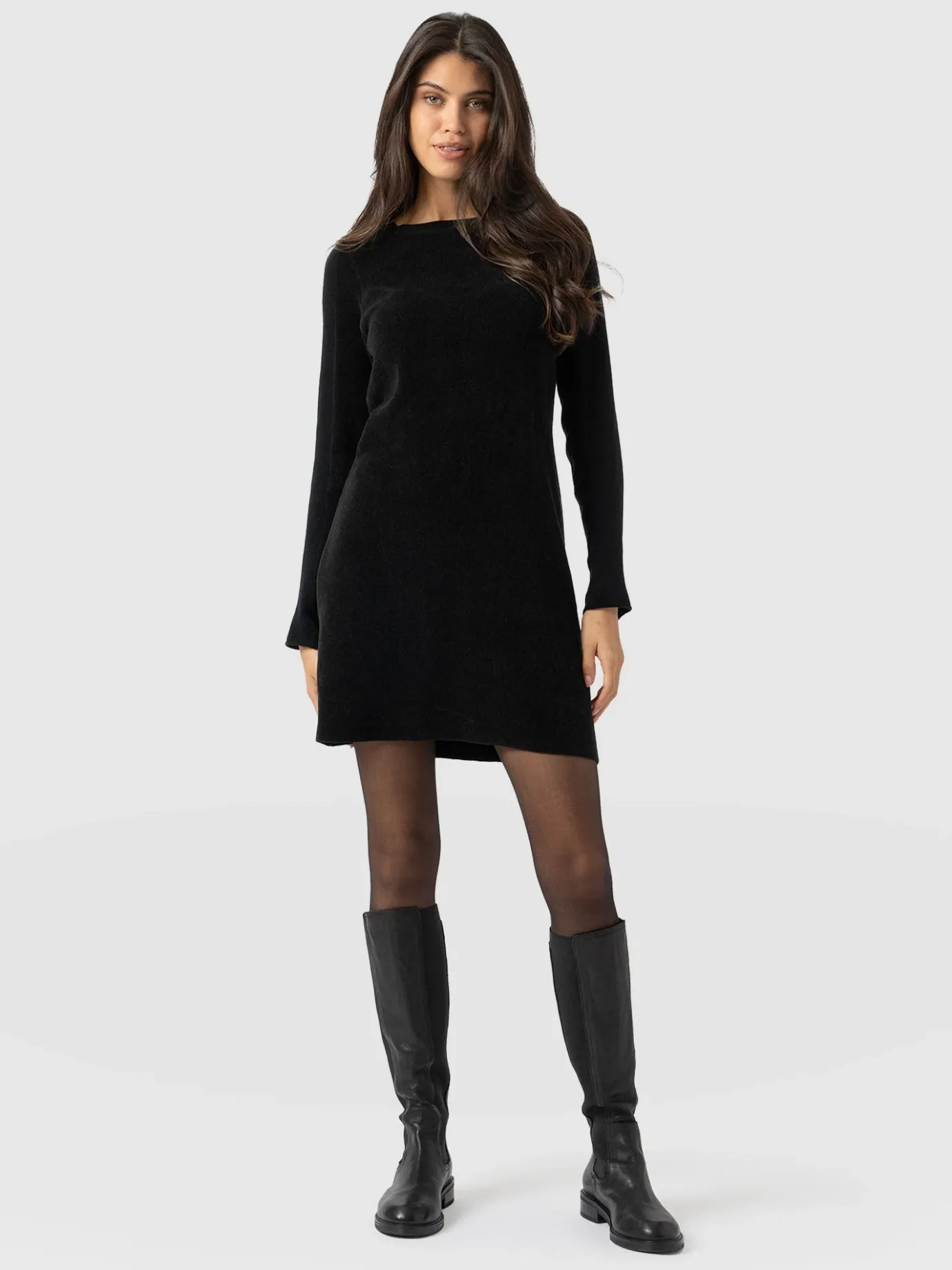 Dresses|Saint and Sofia Raya Knit Dress - Black