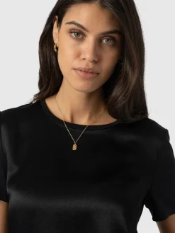T-shirts & Tanks|Saint and Sofia Rayner Contrast Tee - Black