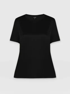 T-shirts & Tanks|Saint and Sofia Rayner Contrast Tee - Black