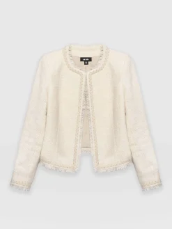Blazers|Saint and Sofia Rayner Jacket - Cream Bouclé