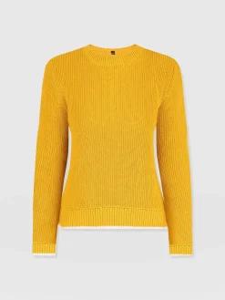 Knitwear|Sweaters|Saint and Sofia Remy Crop Sweater - Yellow