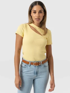 T-shirts & Tanks|Saint and Sofia Reveal Tee - Yellow