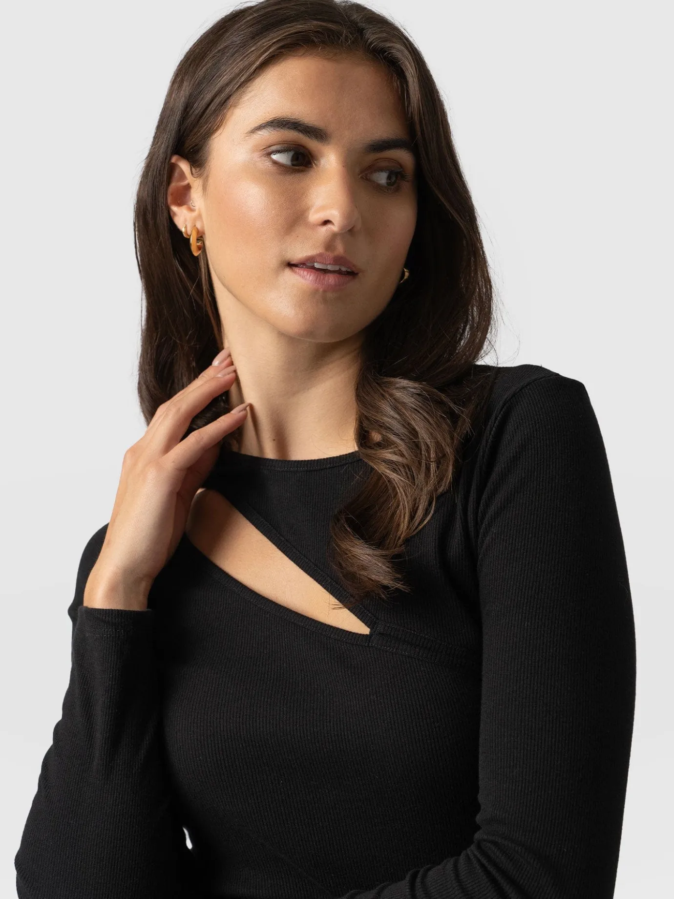 T-shirts & Tanks|Saint and Sofia Reveal Tee Long Sleeve - Black