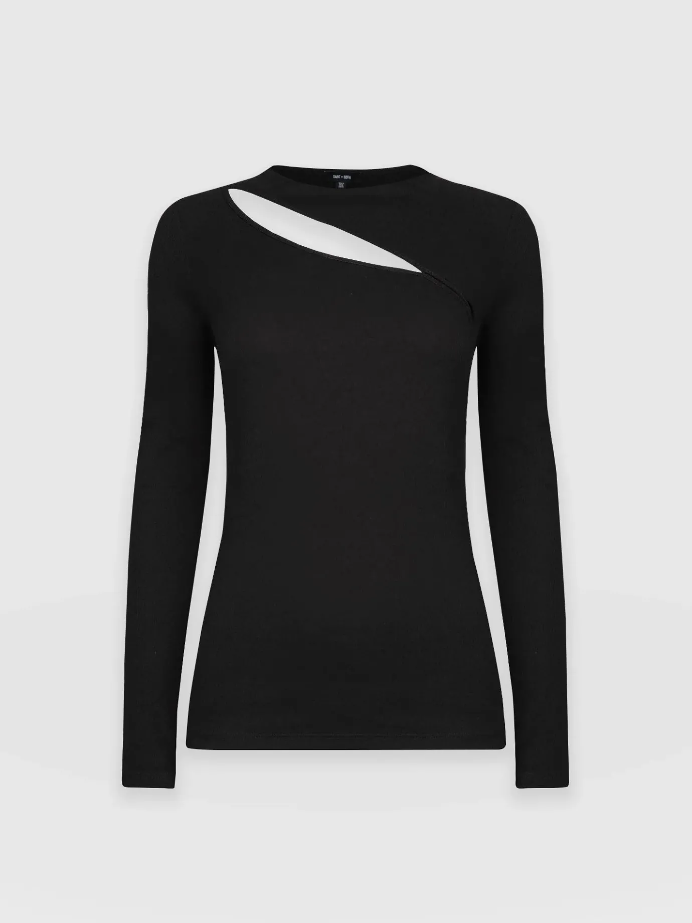 T-shirts & Tanks|Saint and Sofia Reveal Tee Long Sleeve - Black