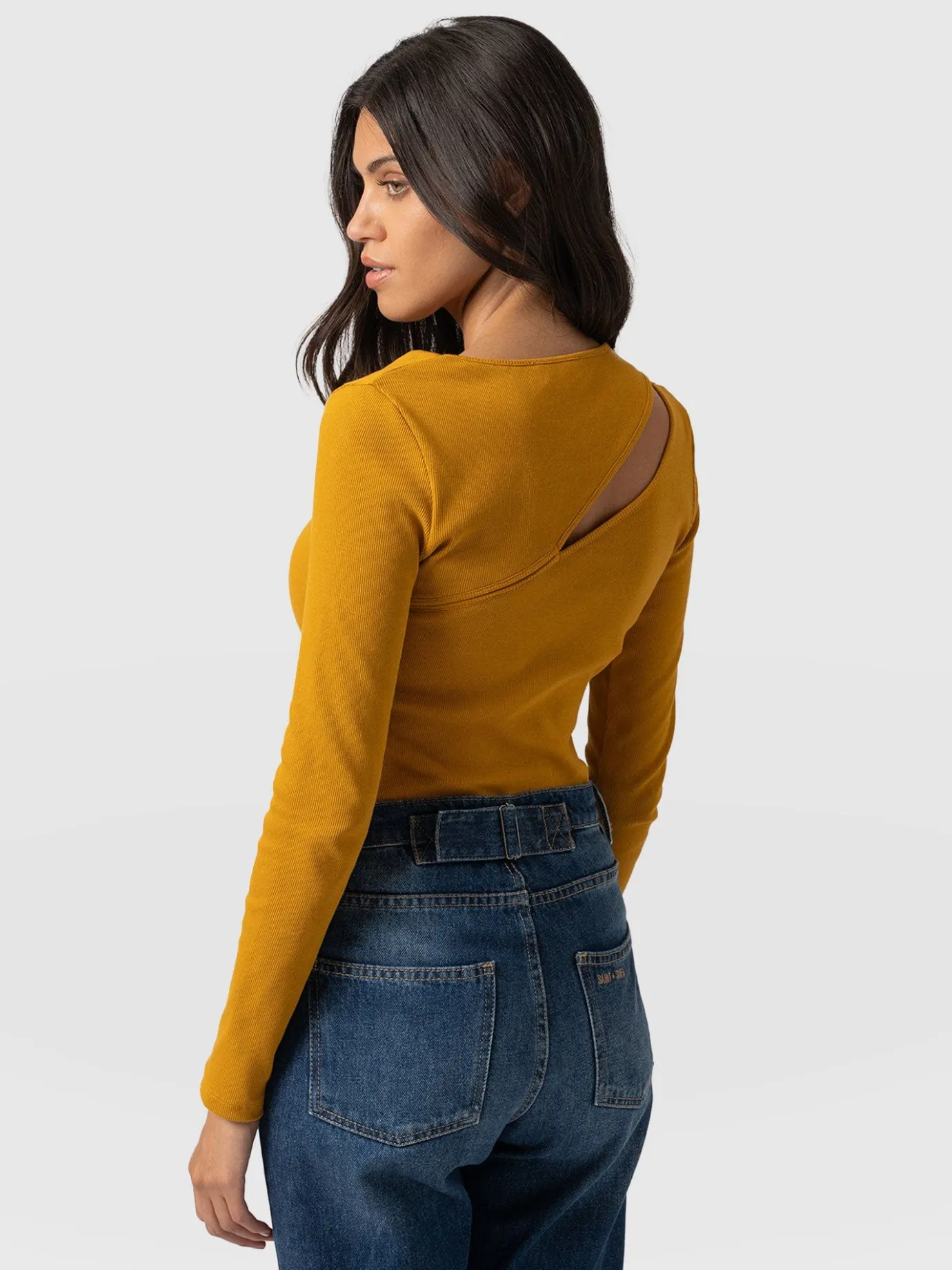 T-shirts & Tanks|Saint and Sofia Reveal Tee Long Sleeve - Ochre